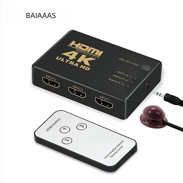 HDMI 3-in-1 kapcsoló, 4K x 2K felbontás, 3 bemenet 1 kimenet