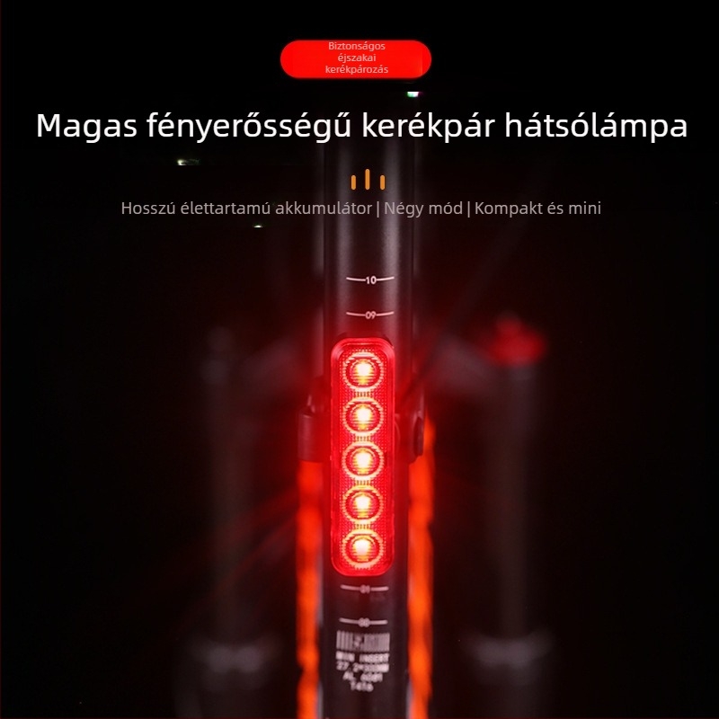 MTB kerékpár hátsó LED lámpa több üzemmóddal, újratölthető — Jiuyue/yuuisd