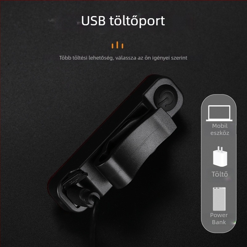 MTB kerékpár hátsó LED lámpa több üzemmóddal, újratölthető — Jiuyue/yuuisd
