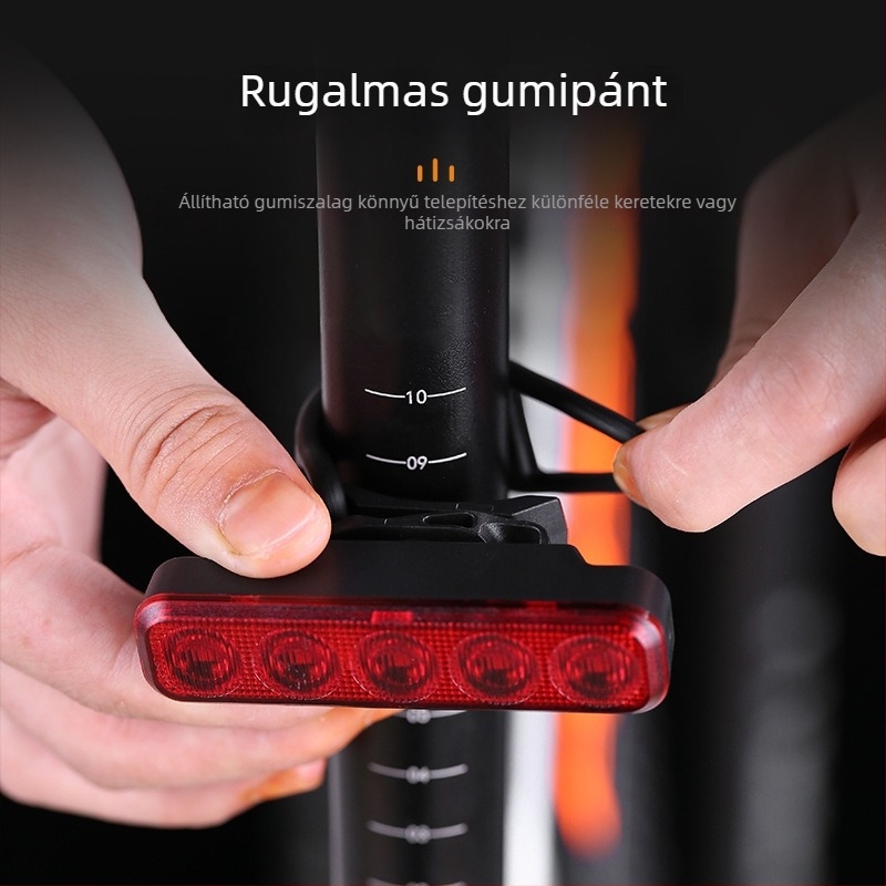 MTB kerékpár hátsó LED lámpa több üzemmóddal, újratölthető — Jiuyue/yuuisd