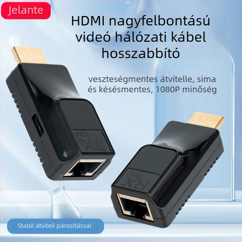 HDMI 60 m-es extender RJ45-ön keresztül – egypontos videóátvitel 1080p