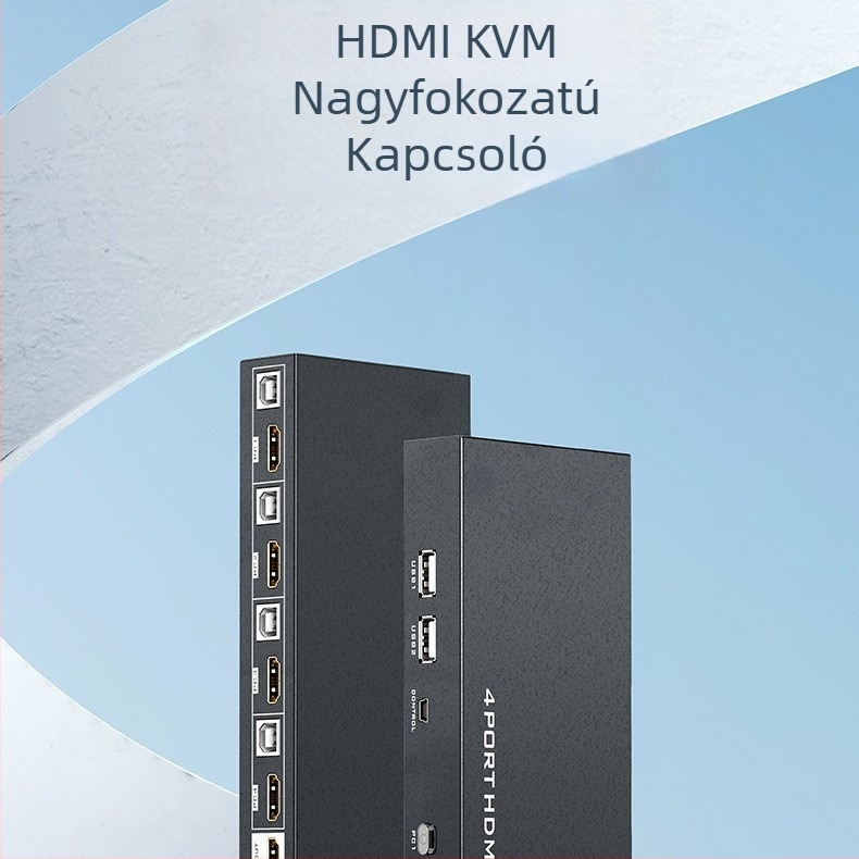 Maxtor vimo MT-HK401 HDMI KVM kapcsoló több számítógéphez (Modell MT-HK401, Termékkód 7777)