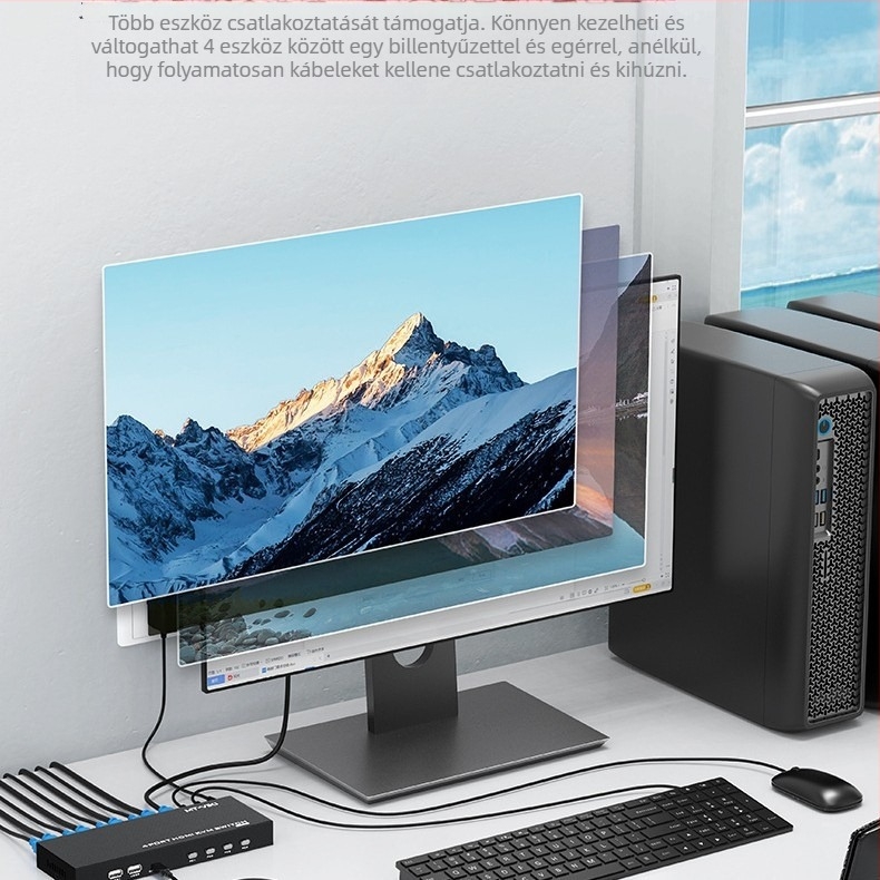 Maxtor vimo MT-HK401 HDMI KVM kapcsoló több számítógéphez (Modell MT-HK401, Termékkód 7777)