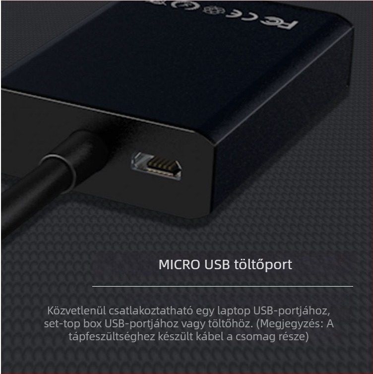 VGA–HDMI átalakító audióval, táplált, 1080P televízióhoz