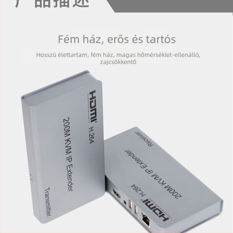 HDMI KVM-Extender Etherneten keresztül (RJ45), 4K felbontás, akár 120–200 m