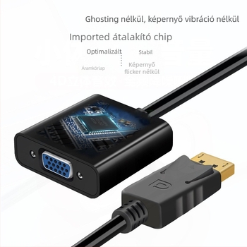 DisplayPort to VGA adapterkábel, 1080p felbontás, univerzális kompatibilitás