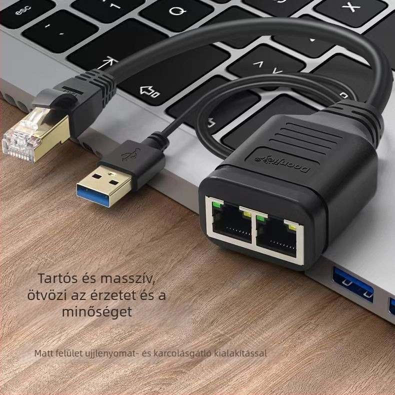 RJ45 Ethernet elosztó egyidejű internet-hozzáféréssel 1-2