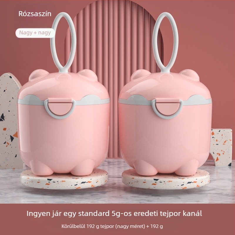 Bébi tejpor tároló doboz, kétszintes kialakítás, márka Tired, 0–3 éves korig alkalmas