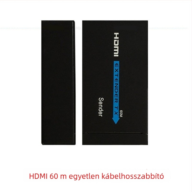 HDMI hálózati extender, 60 m, 1080p, HDMI–RJ45 átviteli átalakító, HDMI erősítő