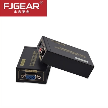 RJ45-ös VGA extender, 100 m-es A/V átvitellel, erősítőpár (FJ-VGA100)
