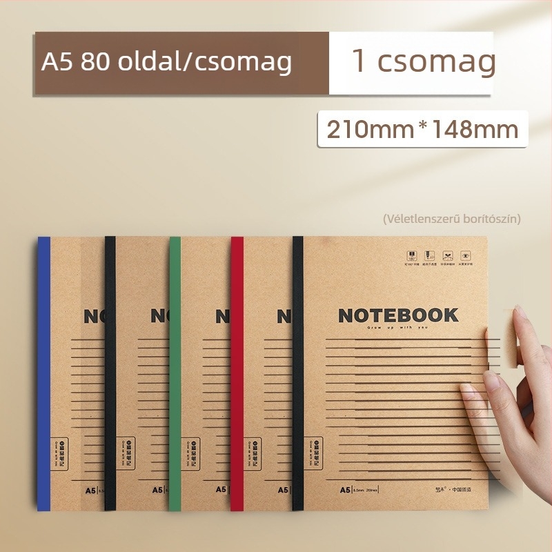 Mengjin notesz nosztalgikus retro stílusban, fedél: papír, kötés: más típus, 70 g/m² papír, 50–100 oldal