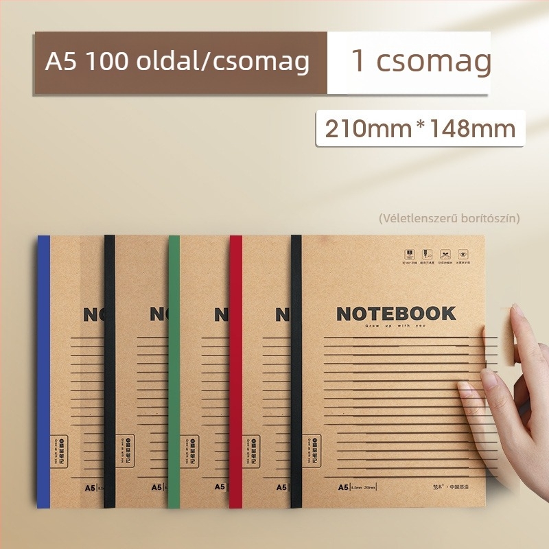 Mengjin notesz nosztalgikus retro stílusban, fedél: papír, kötés: más típus, 70 g/m² papír, 50–100 oldal