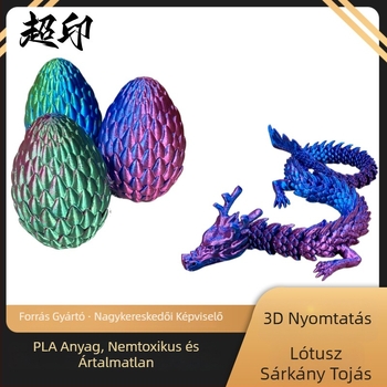 3D nyomtatott lótusz sárkány tojás dísz • PLA • 3D nyomtatás • szimulációs állat • testreszabás elérhető • függő dekoráció