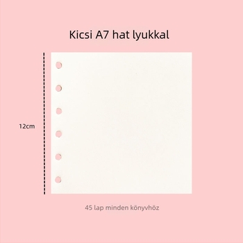 6-lyukas négyzet alakú lazító lap beszúró jegyzetfüzethez, erdőpapír, 45 lap, testreszabható feldolgozás