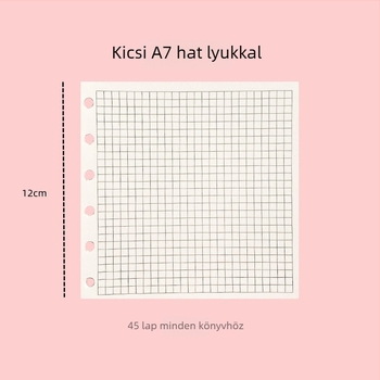 6-lyukas négyzet alakú lazító lap beszúró jegyzetfüzethez, erdőpapír, 45 lap, testreszabható feldolgozás