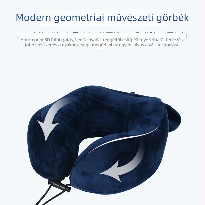 U-alakú utazó párna Memory Cotton töltettel és Memory Cotton huzattal, felnőtteknek, súly max. 1 kg