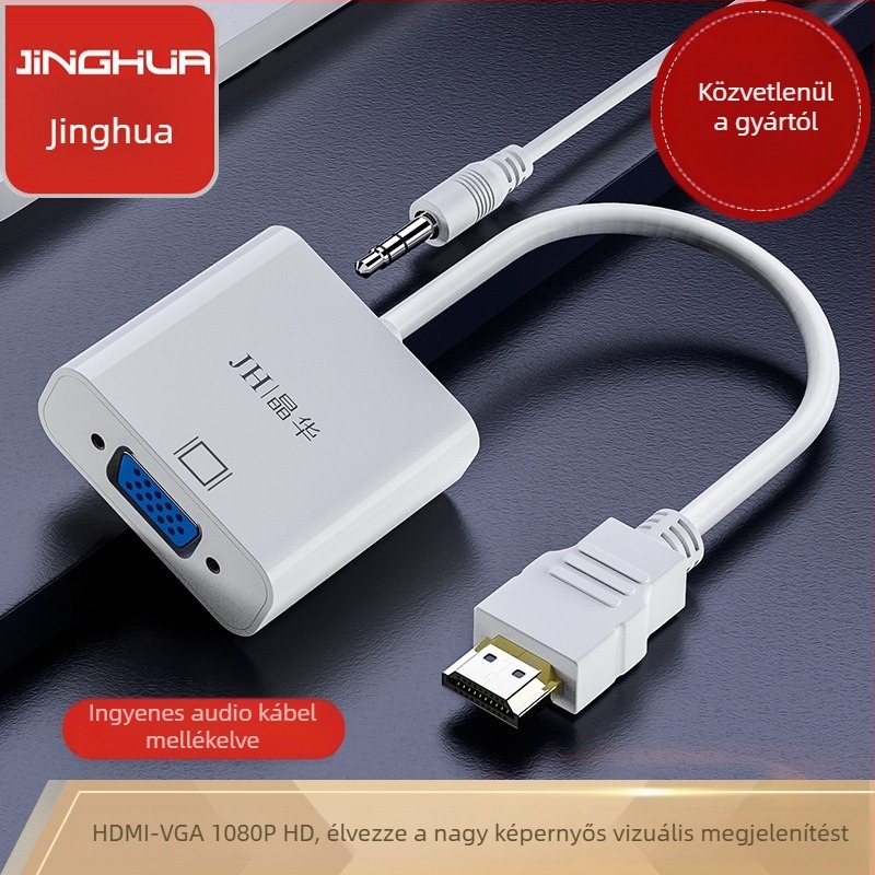 Jinghua HDMI–to–VGA audió adapter PC-től TV-ig/monitorig