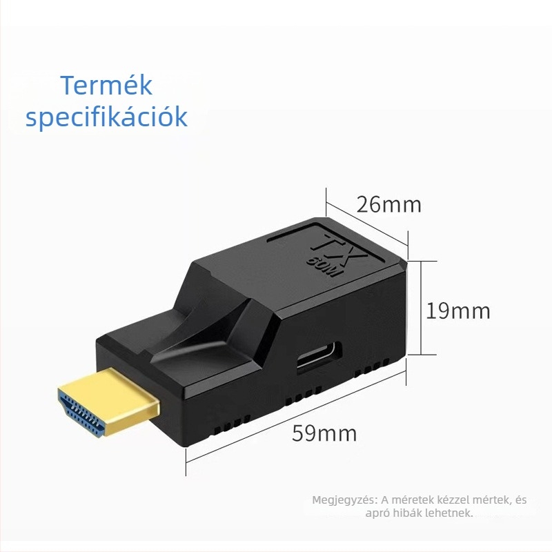 HDMI hosszabbító 60 m USB töltéssel, passzív HDMI átvitellel, 1080P