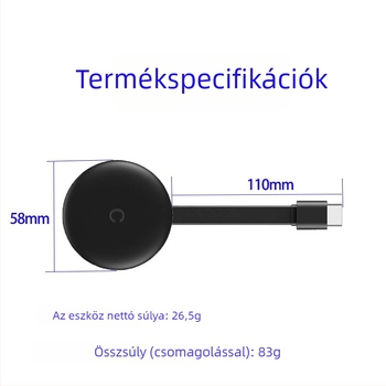 G12 Vezeték nélküli HDMI képernyő tükröző dongle, 1080P, beltéri használat, okostelefon-kompatibilis