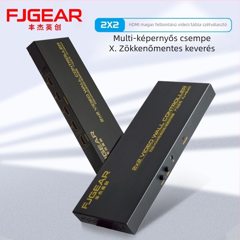 FJ-HS401 4‑csatornás HD HDMI videosplicer, 4 bemenet / 1 kimenet, képfeldolgozás