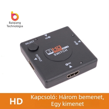 HDMI 3-in-1 bemenet, 1 kimenet kapcsoló, 1080p60