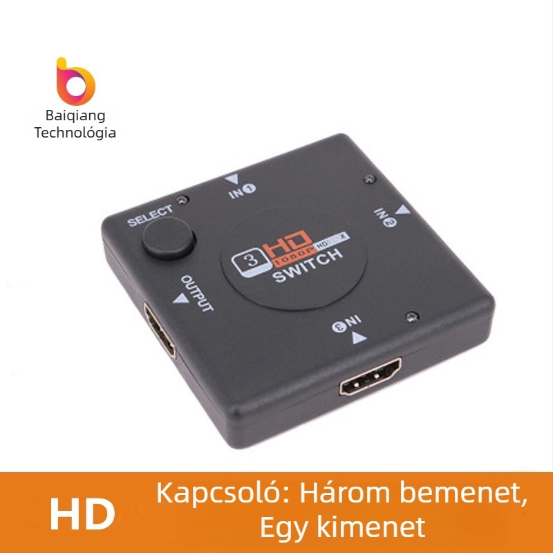 HDMI 3-in-1 bemenet, 1 kimenet kapcsoló, 1080p60