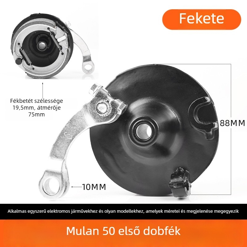 Magnolia 50 első dobfék-összeállítás, előre dobfékfedéllel és 50 fékbetéttel