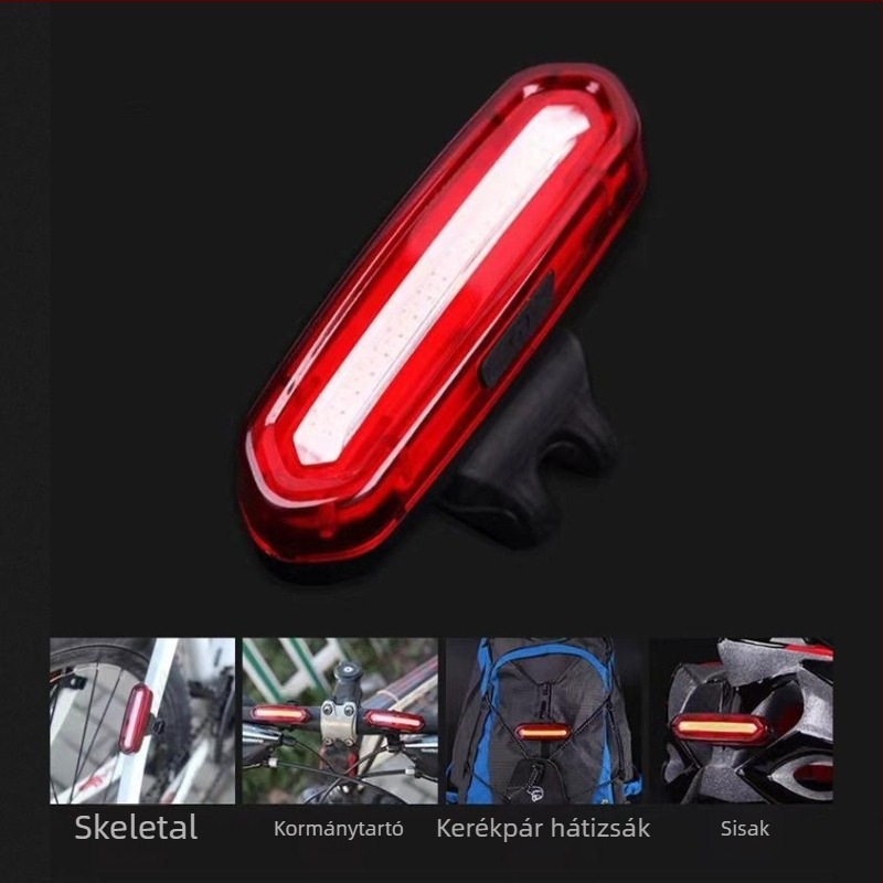USB Sirius kerékpár hátsó lámpa útkerékpárhoz – hosszú üzemidő, riasztó fény, testreszabható beállítás