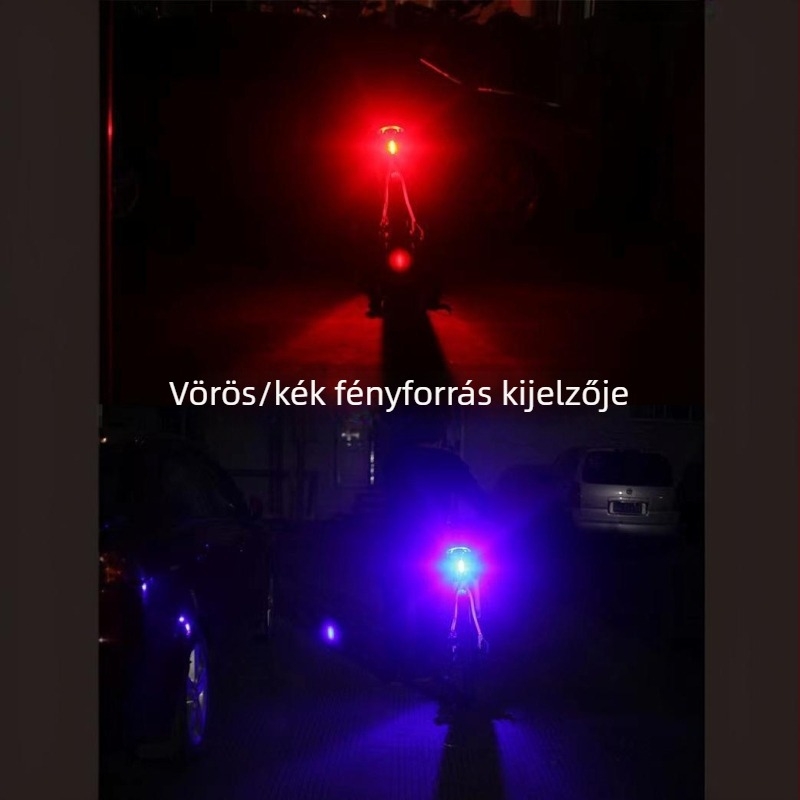 USB Sirius kerékpár hátsó lámpa útkerékpárhoz – hosszú üzemidő, riasztó fény, testreszabható beállítás