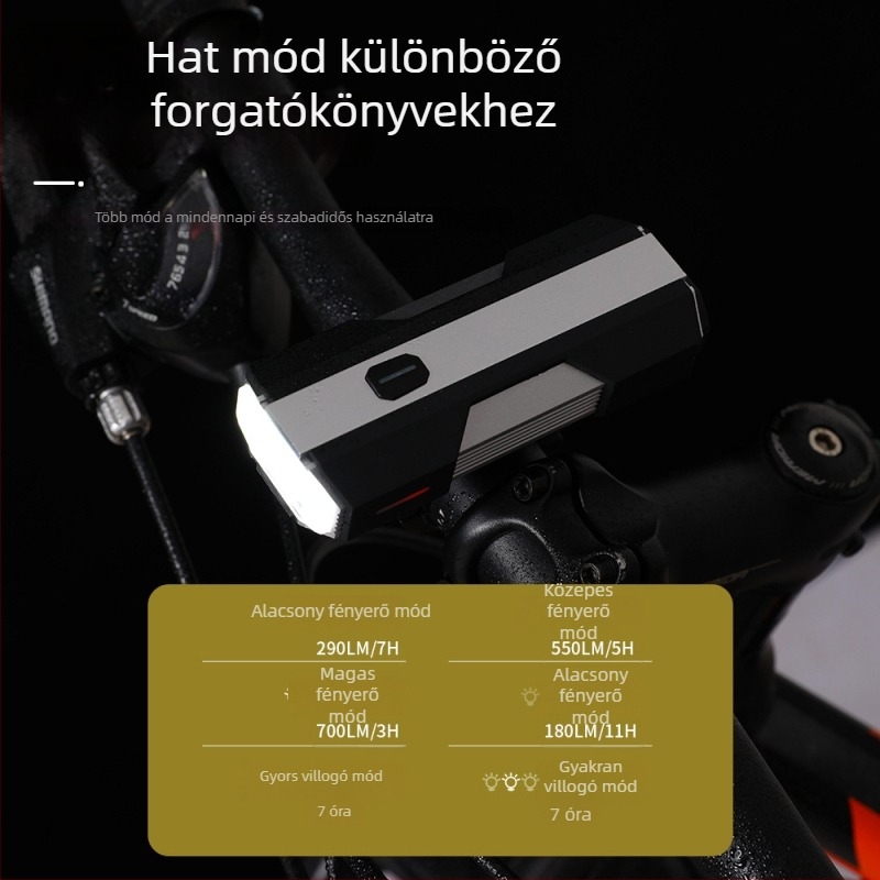 EOS800 Kerékpárfény éjszakai tekerésre - hegyikerékpár LED700LM