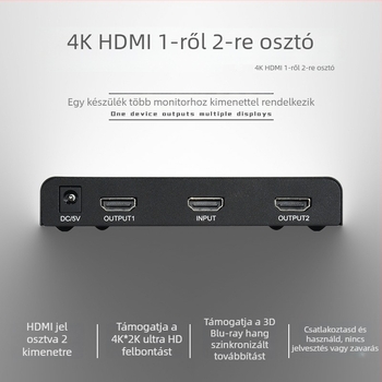BOWU BW-4KHS102M HDMI 4K 1x2 elosztó