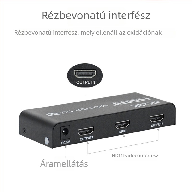 BOWU BW-4KHS102M HDMI 4K 1x2 elosztó
