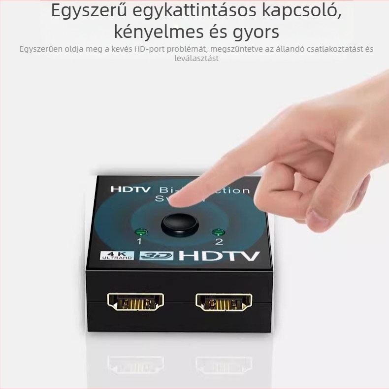 HDMI kapcsoló 2x1, 1080p, TV-hez és set-top boxhoz