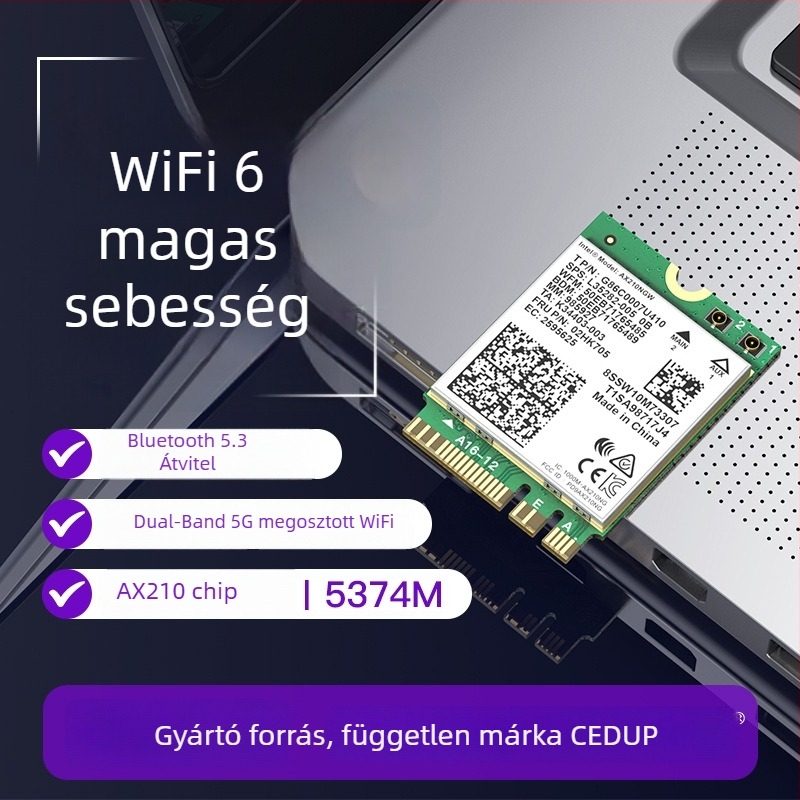 EDUP EP-AX210 vezeték nélküli hálózati kártya, 3000 Mbps, PCI csatlakozó, 802.11g/b/n