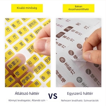 Mérődoboz azonosító matrica — főkapcsoló és aljzatok számára, műanyagból, modern minimalista stílus, kereskedelmi és otthoni használatra