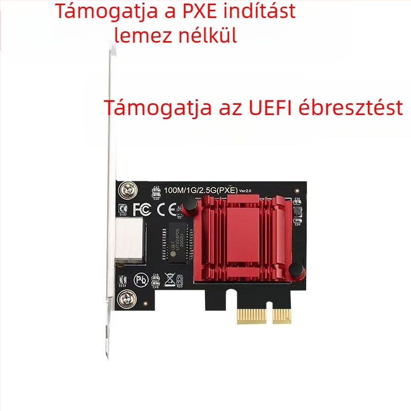 2,5G PCIe Ethernet hálózati kártya RTL8125B-vel, PXE lemez nélkül, PCIe x1