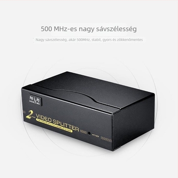 Shengwei 500MHz TV/PC videó 1x2 osztó, VGA 2-portos elosztó