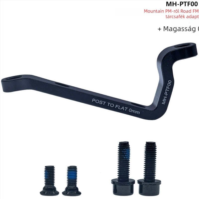 MTB-ről országúti kerékpárhoz szánt tárcsafék adapter, 74 mm-ről 34 mm-re, egyenes/plat rögzítő kampó