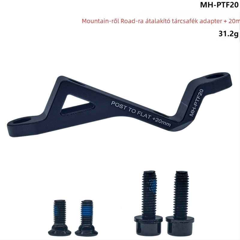 MTB-ről országúti kerékpárhoz szánt tárcsafék adapter, 74 mm-ről 34 mm-re, egyenes/plat rögzítő kampó