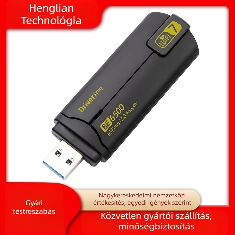 WiFi 7 USB 3.2 Vezeték nélküli hálózati kártya RTL8912AU Háromsáv BE6500