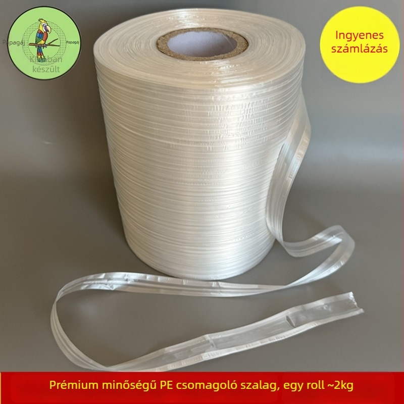 PE csomagoló szalag csomagológéphez – szakítószilárdság 10 kg, csomagoláshoz, No. 28