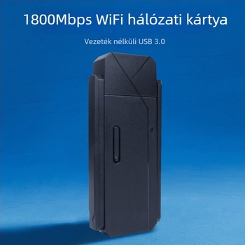 Vezeték nélküli WiFi hálózati kártya USB 3.0 1800Mbps asztali számítógépekhez és laptopokhoz – Plug and Play, USB interfész, 802.11b/g/n