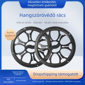 Hangszóróháló védőfedél dekoratív körrel, szubwoofer védelem – audio kiegészítők