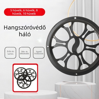 Hangszóróháló védőfedél dekoratív körrel, szubwoofer védelem – audio kiegészítők