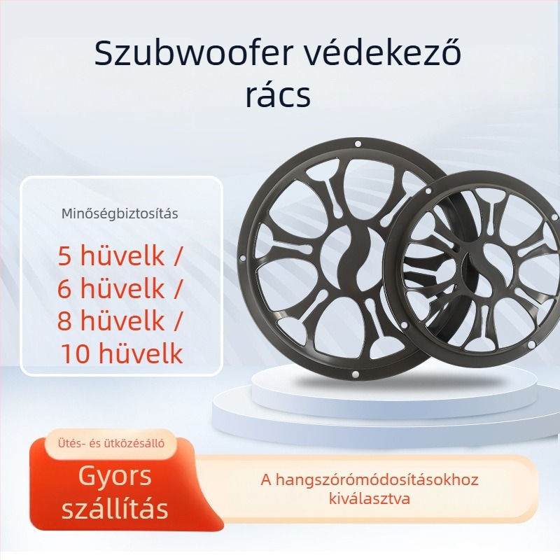 Hangszóróháló védőfedél dekoratív körrel, szubwoofer védelem – audio kiegészítők