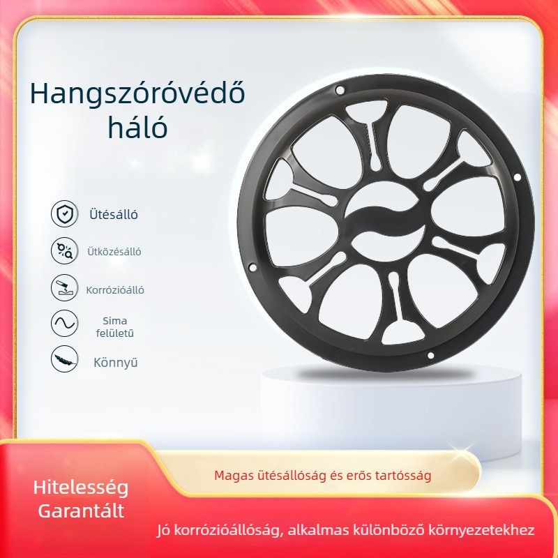 Hangszóróháló védőfedél dekoratív körrel, szubwoofer védelem – audio kiegészítők