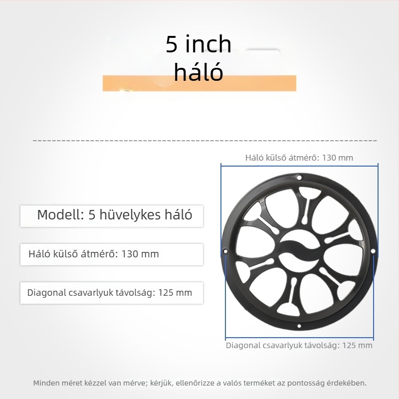Hangszóróháló védőfedél dekoratív körrel, szubwoofer védelem – audio kiegészítők