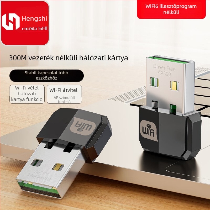 Balance Lion USB vezeték nélküli hálózati adapter, meghajtó nélküli, hordozható Wi‑Fi vevő és adó asztali számítógépekhez és laptopokhoz (Model T0191)