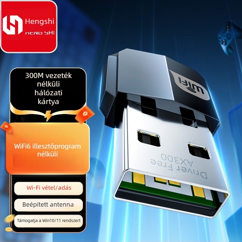 Balance Lion USB vezeték nélküli hálózati adapter, meghajtó nélküli, hordozható Wi‑Fi vevő és adó asztali számítógépekhez és laptopokhoz (Model T0191)