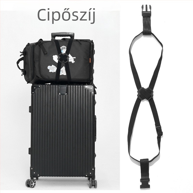 Többcélú poggyász rögzítő szalag, nylon elasztikus heveder, biztonságos rögzítés, terhelhetőség 8 kg, szakítószilárdság 11 kg